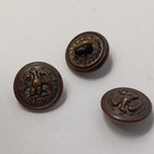 3 Ebonized Copper Superior Quality Vintage Navy Buttons  5 Inch