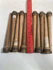 Wood Bobbins Spools Wooden Industrial Style Spindles 8 75  Wooden Quills Lot-10 