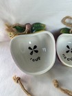 8 Piece Set  Apple Ceramic   Measuring Cups And Spoons W  Burlap String Hanging
