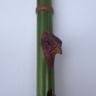 Vintage Wooden Recorder Flute Hand Carved Painted Folk Instrument 
