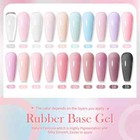 Milky Pink Rubber Base Gel Nail Polish Glitter 15ml Semi-permanent Varnish Soak