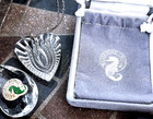 Vintage Waterford Lot Heart Pendant   Teardrop Pendant Sterling Necklaces New