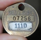 Vintage Goodyear Tire   Rubber  G t    R  Brass Advertising Tag Akron Ohio