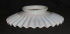 Antique Oil Lamp Chimney Shade   Petticoat Ruffled Milk Glass   8    Blue Tint