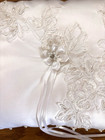 Vintage Wedding Ring Bearer Pillow Lace And Beads Nwb
