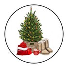 30 Christmas Tree Boots Envelope Seals Labels Party Favor Stickers 1 5 