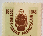 Tiers-ordre Franciscain 2nd National Congress   1883-1943 Commemoration Stamp