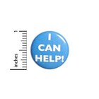 Vintage 80s 90s Style Pin Button Volunteer I Can Help  Small Pin Button 1    64-20