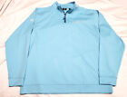 Mens Blue Footjoy Bellagio Betmgm Tour Issued Long Sleeve Pullover Golf Shirt Xl