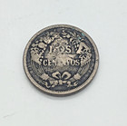1863 2 Cent Peru Dos Centavos Stamped 