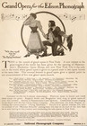 1907 Edison Phonograph Advertisement Grand Opera Music Records Antique Print Ad