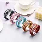 Vintage Multilayer Leather Bracelet For Men Women Colorful Rope Handmade Braided