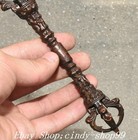 6  old Tibet Bronze Vajra Dorje Buddhism Phurba Dagger Holder Faqi Statue
