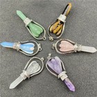 Natural Crystal Angel Pendulum Healing Dowsing Reiki Chakra Gemstone