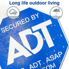 Adt Security Signs 28in All Aluminum   Metal Yard Sign With Stake heavy Duty Wea