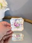 Vintage Coalport Shrewsbury Square Trinket Pin Dish Bone China England