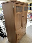 Light Wood Freestanding Wardrobe Double Doors 2 Drawers Shelves Matte Finish