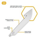 Outdoor Edge Rr30-6 3 00  Drop Point Replacement Blades  Stainless  6-pack