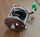Vintage Penn Monofil  27 Fishing Reel With Green  Marbled Handle Made In Usa