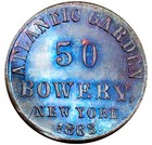  1863  New York Ny-630-a-1a  r-2  Atlantic Beer Garden Civil War Token