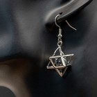 Terahertz Merkaba Bead Silver Earrings Crystal Jewelry Spiritual Accessory Gift