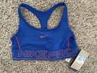 Nike Pro Girls Medium Shorts And Sports Bra New With Tags Blue With Pink Swoosh