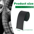 2pcs 3 4ft Leather Steering Wheel Wrap Tape non-slip   Comfort Grip Steering    