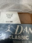 Vtg Danskin Dance Classic Tights Youth Girl Sz M 8-10 Usa Sun Tan Brown