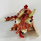 New  Folkmanis Hand Puppet Chinese Small Red   Gold Dragon 23    Mouth Tongue Tail