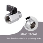 2 Pack Brass Mini Ball Valve 1 2  Npt Female X Male Thread Shut-off Valve
