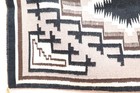 Antique Large Navajo Rug Native American Indian Textile 38x25 Vtg Two Grey Hills