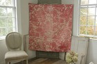 Antique French Pastoral Toile Textile  l  Heureuse Famille Ou Dites Merci  Rare 