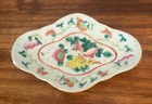 Antique 19thc Chinese Porcelain Famille Rose Nyonya Footed Dish Plate    7 