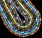 Faceted Fire Agate Round Gemstone Loose Beads 15c 4mm 6mm 8mm 10mm 12mm 14mm