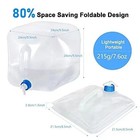 2x Collapsible Water Container With Spigot  2 6 Gallon  10l  Bpa Free Storage Ju