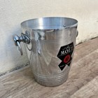 Vintage French Moet Chandon Ice Bucket Champagne Cooler Silver Metal 2906238