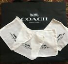 1 Coach White Cotton Dustbag For Small Wallet Wristlet Belt Size 8  X 8  Aprox