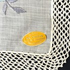 Embroidered Floral Something Blue Bridal Wedding Handkerchief Cottage Core Vtg