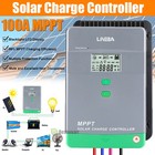 100a Mppt Solar Charge Controller 12v 24v 36v 48v Lcd Auto Pv Max 5200w Parallel