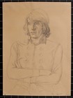 Bernd Sikora Male Portrait Study East German Art Sign Unique Drawing 1973