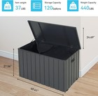 Domi 120 Gallon Metal Deck Box Built-in A Oxford Fabric Storage Bag W lockable