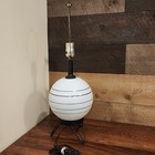 Vintage Mid Century Modern Atomic White Globe Lamp With Hairpin Legs Retro L  k 