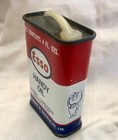 Vintage 1960   s Esso 4oz Handy Oiler Home Oil Tin Can - Uncut Spout   Nos Full