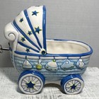 Burton   Burton Vintage Hand Painted Musical Baby Carriage