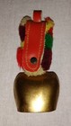 Swiss Cow Bell With Red Leather Strap