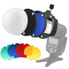 Flash Diffuser With Honeycomb Grid   Color Filter For Canon Speedlight Flash