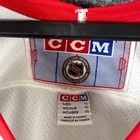 Vtg Ccm Detroit Red Wings Jersey Mens Xl White Autograph Mccarty Lapointe New