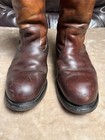 Vintage Red Wing Supersole Steel Toe Lined Brown Leather Boots 9 5 D Usa 