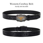 Men-western-cowboy-leather-buckle-belts-with-longhorn-bull-floral-engraved-belt-