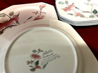 Mikasa Silk Flowers 12 Piece Set Of 4 Each Dinner   Salad Plates   Soup Bowls